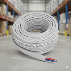 Cable Electrique Rigide VGV 2G1.5mm² rouleau de 100M -