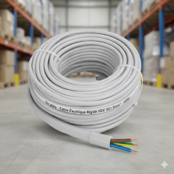 Cable Electrique Rigide VGV 3G1.5mm² rouleau de 100M - Sicable