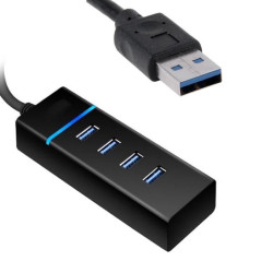 Multiport USB 3.0 Hub 4 Ports Très Rapide – Noir