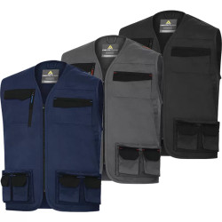 Gilet de Travail Gris / Orange M2GI3 - Delta Plus - M2GI3GO