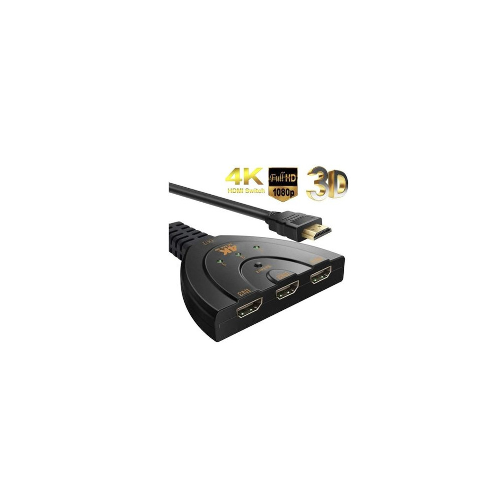 Standard Switch HDMI 3 Ports Commutateur HDMI Sélecteur Splitter