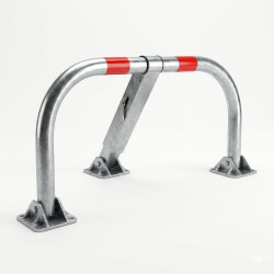 Barrière de parking tube acier avec cylindre ouverture unique -