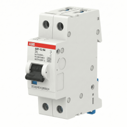 Disjoncteur modulaire - 1P+N - 2A - courbe C - 3000A/6kA - ABB